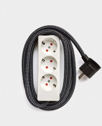 Steckdosenleiste mit Stoffkabel